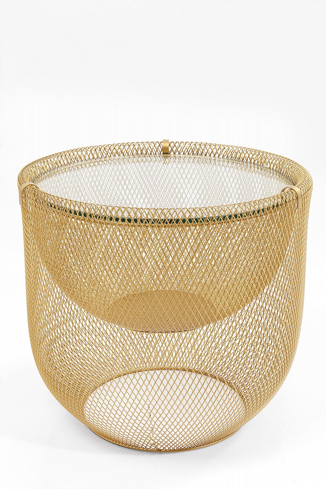 Gold cheap basket table